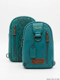 Trinity Ranch Floral Tooled Collection Sling Bag