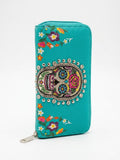 Montana West Sugar Skull Embroidered Wallet & Wristlet