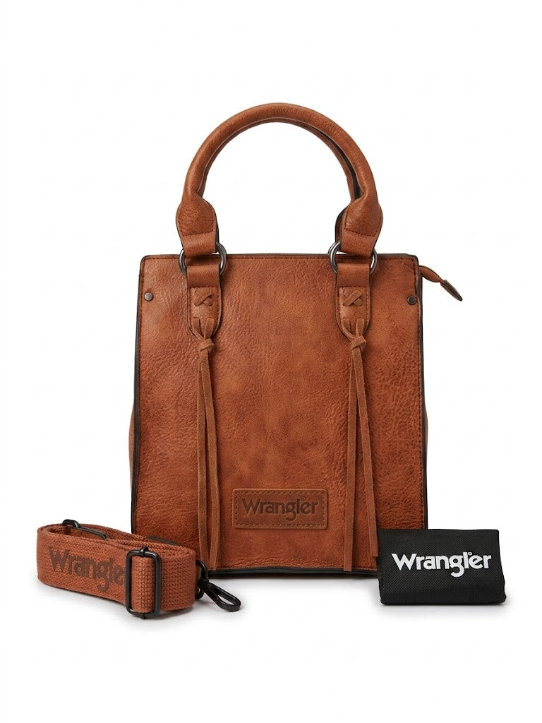 Wrangler Tan Vegan Leather Tote