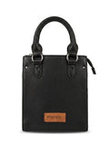 Wrangle Black vegan Leather Tote