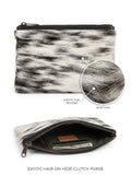 Exotic Hair-on-Hide Clutch Purse