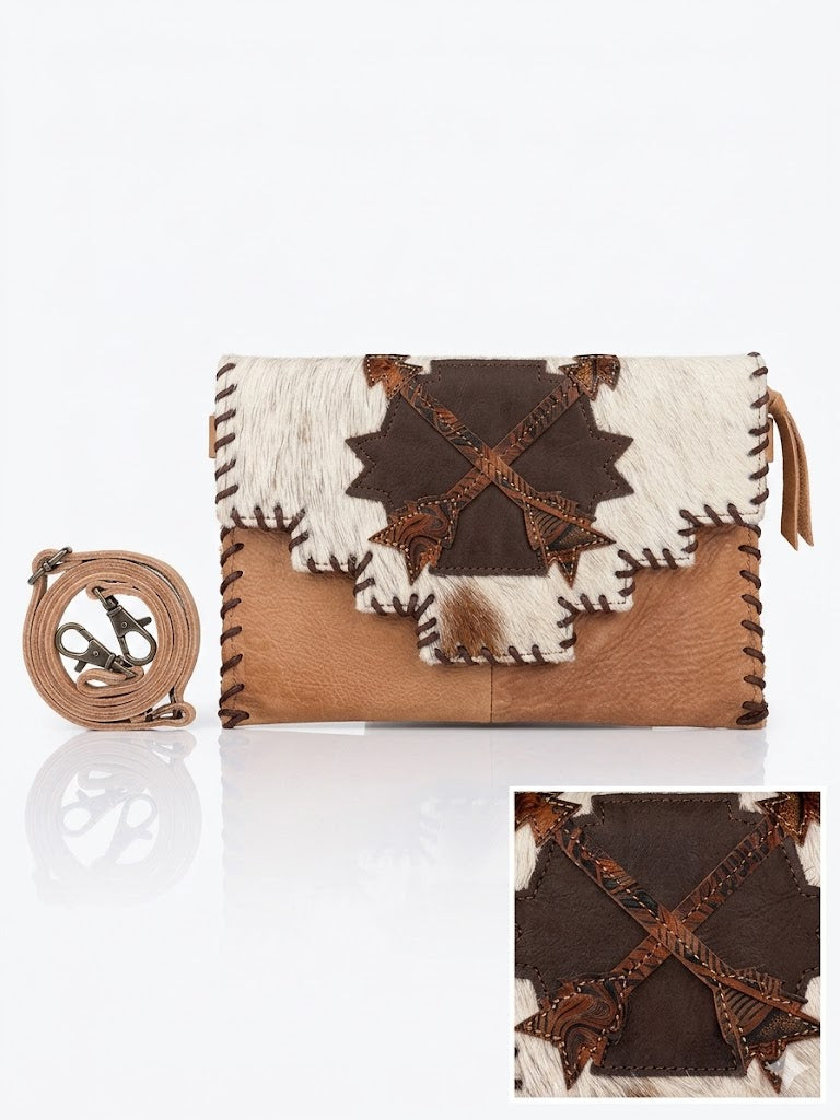 Artisan Mixed-Media Western Clutch